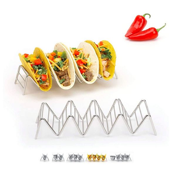 Stainless Steel Taco Holders Stackable Stands for Hard or Soft Tacos ...