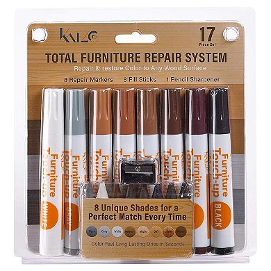 Wood Furniture Repair Kit Markers And Wax Sticks With Sharpener For Stains Scratches