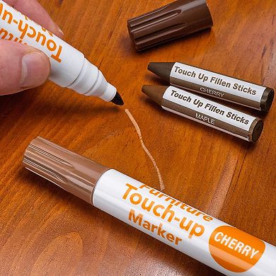 Wood Furniture Repair Kit Markers And Wax Sticks With Sharpener For Stains Scratches