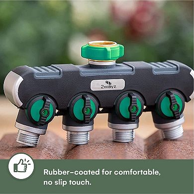 4 Way Garden Hose Splitter, Heavy Duty, Water Hose Manifold, Water Hose Splitter, Faucet Divider
