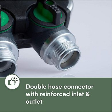 4 Way Garden Hose Splitter, Heavy Duty, Water Hose Manifold, Water Hose Splitter, Faucet Divider