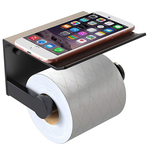 Toilet Paper Holder with Phone Holder, Rust Proof, Easy Wall Mounted