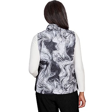 Women's Alfred Dunner Marble Quilt Sweater Paneled Vest