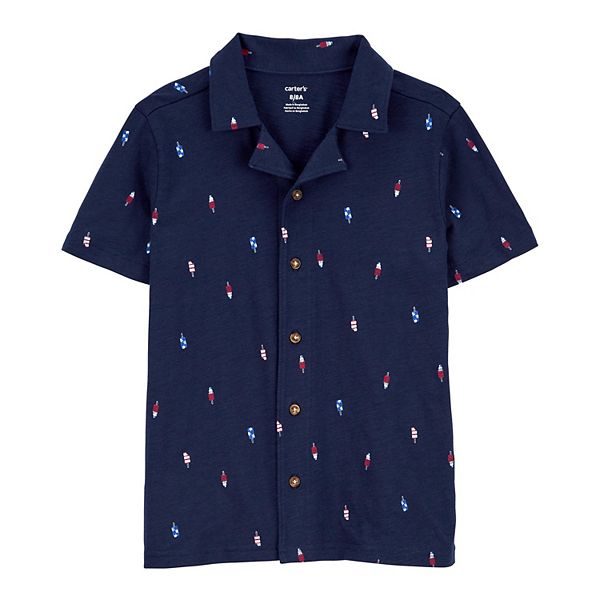 Boys 4-14 Carter's Popsicle Short Sleeve Button-Front Shirt - Americana Popsicle (7)