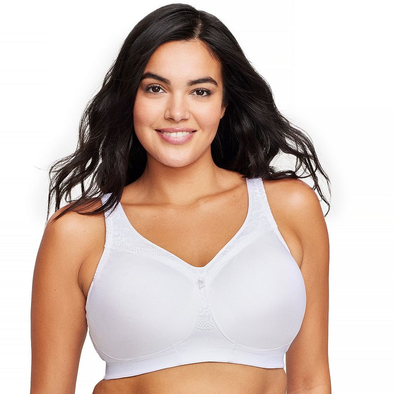Glamorise MagicLift Seamless Everyday Wireless Bra 1007, Women's, Size: 40 H, White