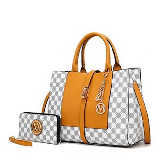 MKF Collection Yuliana Circular Print Satchel Bag with Wallet by Mia K