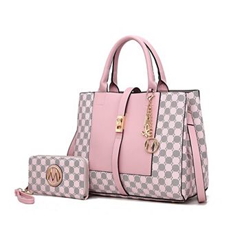 MKF Collection Yuliana Circular Print Satchel Bag with Wallet by Mia K