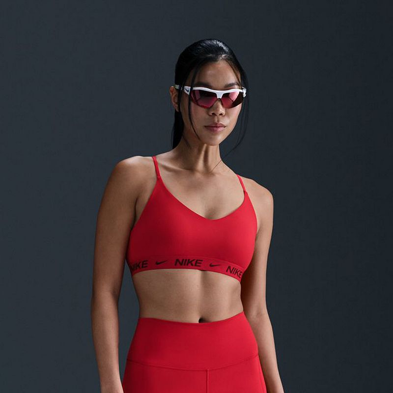 Nike Indy Light Support Padded Sports Bra, Women's, Size: Medium, University Red