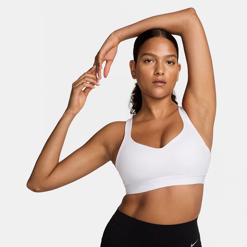 Women's Nike Indy High Support Padded Adjustable Sports Bra, Size: Large, White
