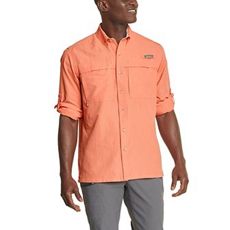 Big & Tall Eddie Bauer Ripstop Guide Long Sleeve Button Down Shirt
