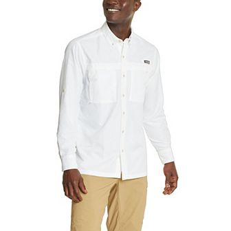 Big & Tall Eddie Bauer Ripstop Guide Long Sleeve Button Down Shirt