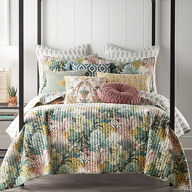 Levtex Home Ashika Navy Crewel Tasseled Throw Pillow