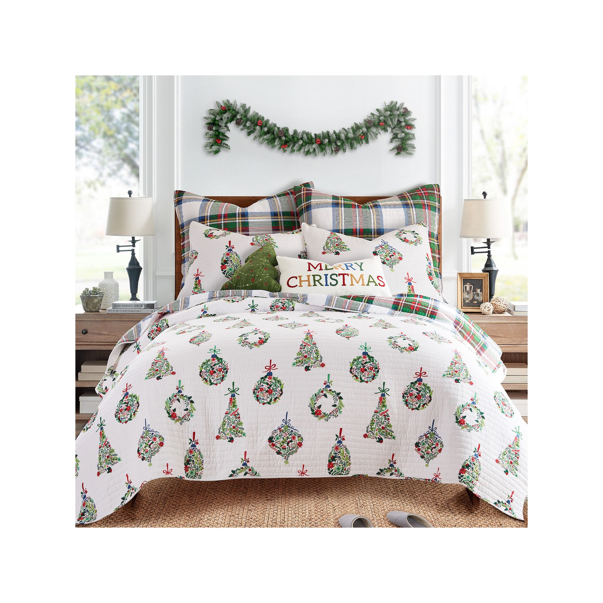 Levtex Home Festive Baubles Quilt Set