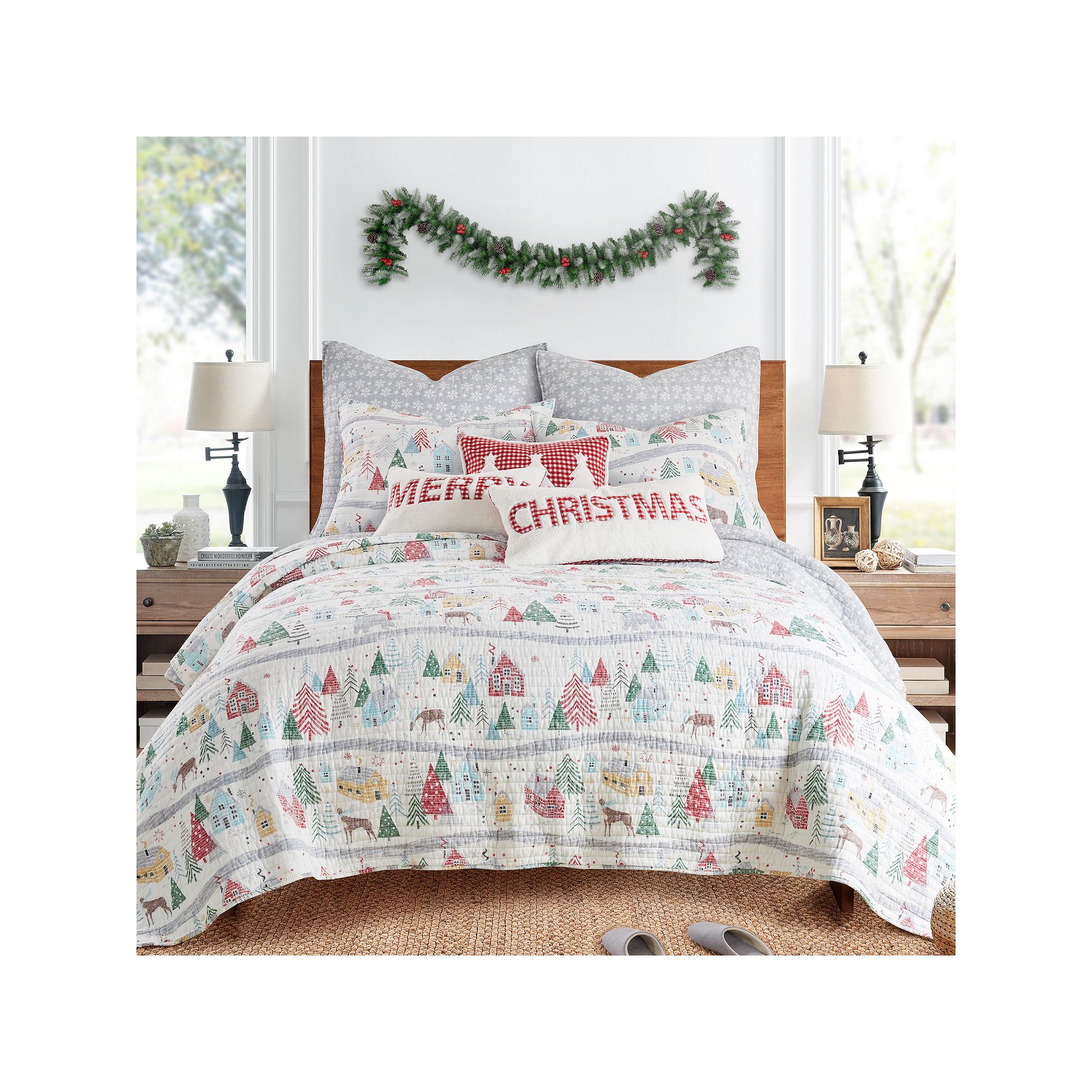 Levtex Home Joulset Quilt Set, Gray