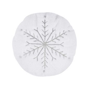 Levtex Home Metallic Snowflake Round Throw Pillow