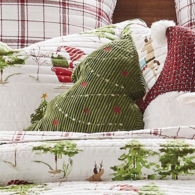 Levtex Home Gnome Forest 3D Tree Holiday Throw Pillow