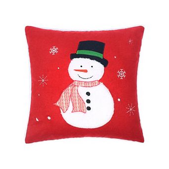 Levtex Home White Pine Snowman Applique Throw Pillow