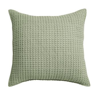 Levtex Home Mills Waffle Knit Green Throw Pillow