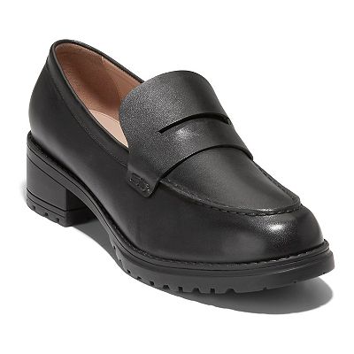 Cole Haan classy leather loafers Cole Haan Mens Leather Loafers Dress Shoes Gold Buckle  main image 3