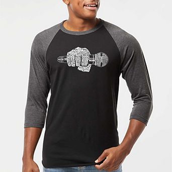 90's Rappers - Men's Raglan Baseball Word Art T-Shirt
