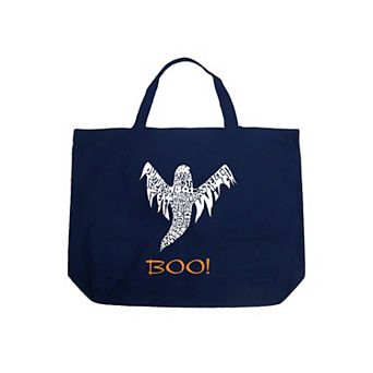 Halloween Ghost - Large Word Art Tote Bag