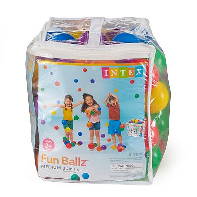 Intex 100-Pack Large Plastic Multi-Colored Fun Ballz For Ball Pits Bounce House
