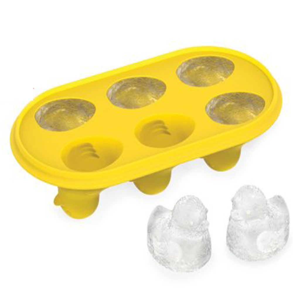 1pc Yellow Silicone Ice Cube Tray, Silicone Ice Mold For Freezer