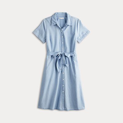 Women's Croft & Barrow Belted Shirt Dress