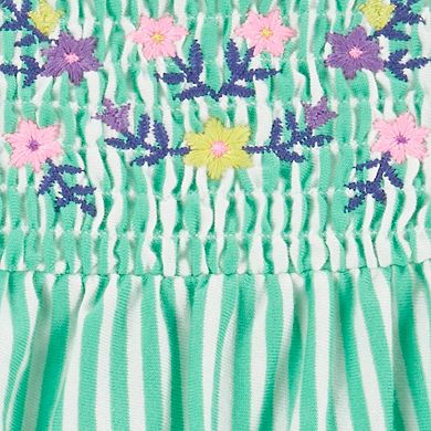 Baby Girl Carter's 3-Piece Floral Tank Top, Diaper Cover & Headband Set