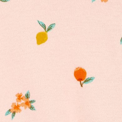 Baby Girl Carter's Peach Snap-Up Cotton Romper