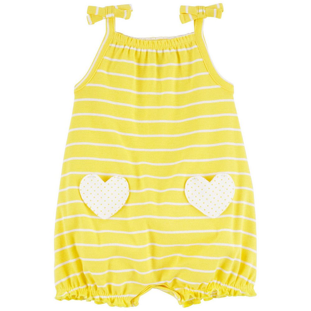 Little Friends Baby Romper – Cream Heart Print main image 1