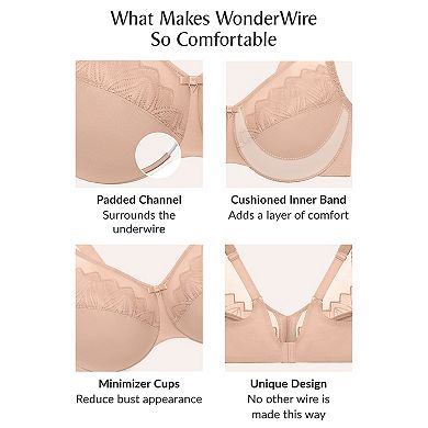 Plus Size Glamorise WonderWire Full Figure Minimizer Underwire Bra 9003