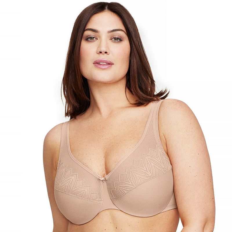 Women's Glamorise 1908 Complete Comfort Cotton T-Back Bra (Cafe 36