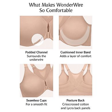 Plus Size Glamorise Wonderwire Posture Front Close Bra 9265