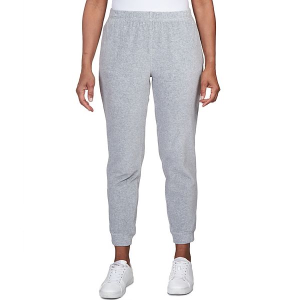 Women's Alfred Dunner Casual Stretch Waist Velour Joggers