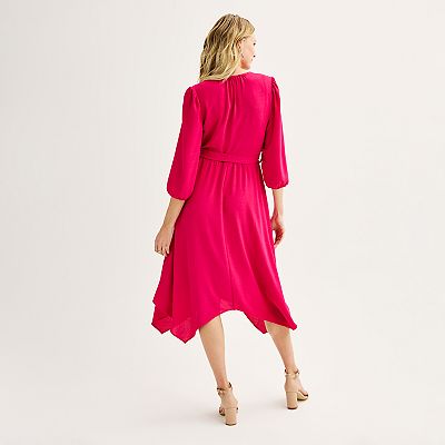 long sleeve hanky hem dress Long Sleeve Handkerchief Hem Dress