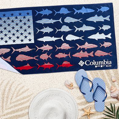 Columbia Performance Fishing Gear Fish Flag Beach Towel