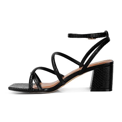 London Rag Right Pose Women's Block Heel Sandals