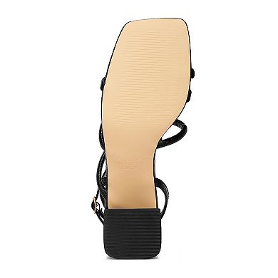 London Rag Right Pose Women's Block Heel Sandals