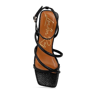 London Rag Right Pose Women's Block Heel Sandals