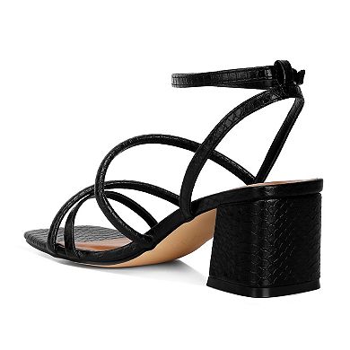 London Rag Right Pose Women's Block Heel Sandals