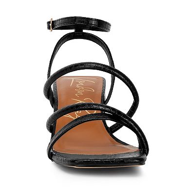London Rag Right Pose Women's Block Heel Sandals