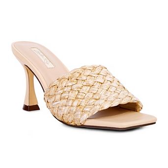 London Rag NY Tour Women's Heeled Slide Sandals