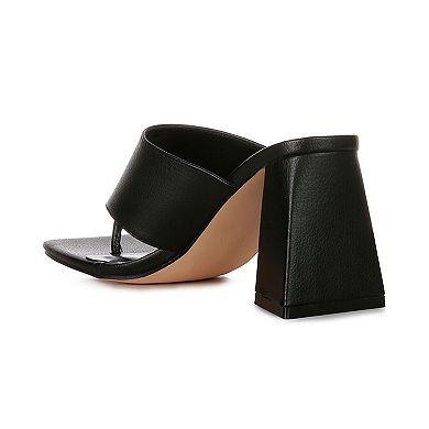 London Rag Muse Me Women's Block Heel Thong Sandals