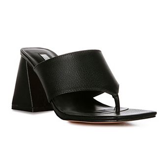 London Rag Muse Me Women's Block Heel Thong Sandals