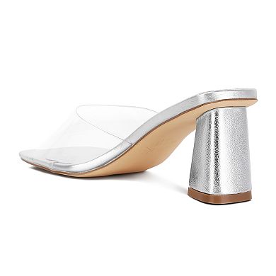 London Rag Clear Flirt Women's Clear Strap Heeled Sandals