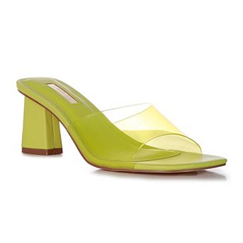 London Rag Clear Flirt Women's Clear Strap Heeled Sandals