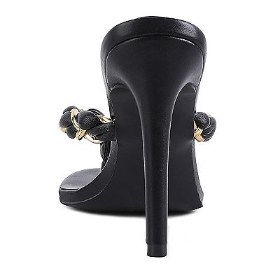 London Rag Melodrama Women's High Heeled Braided Sandals