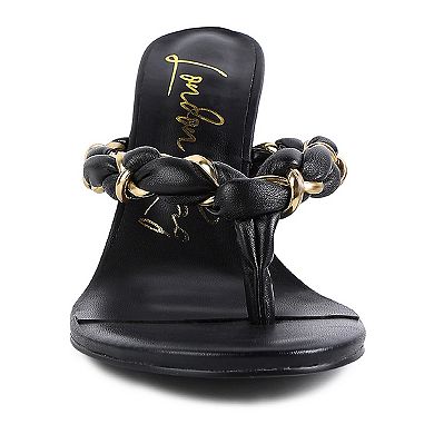 London Rag Melodrama Women's High Heeled Braided Sandals