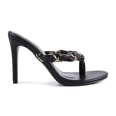 London Rag Melodrama Women's High Heeled Braided Sandals